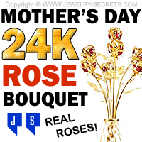 Mothers Day Special 24k Gold Rose Bouquet