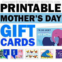 Printable Mothers Day Gift Cards