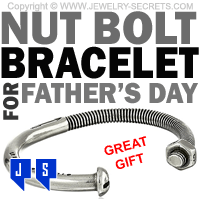 Nut Bolt Cuff Bracelet For Fathers Day