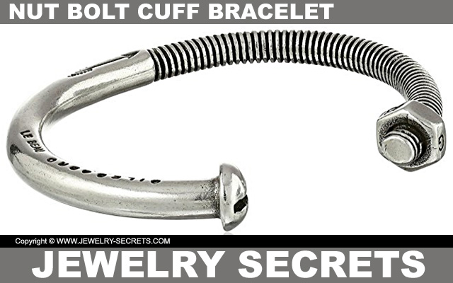 Nut Bolt Cuff Bracelet For Fathers Day
