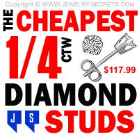 The Cheapest 1-4 Carat Diamond Solitaire Stud Earrings