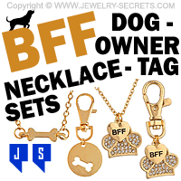 BFF Dog Owner Necklace Tag Sets