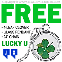 Free 4 Leaf Clover Lucky Pendant