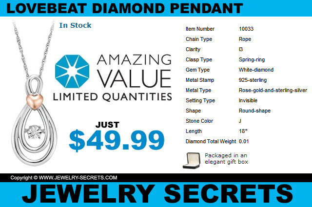 Lovebeat Diamond Pendant just fifty bucks