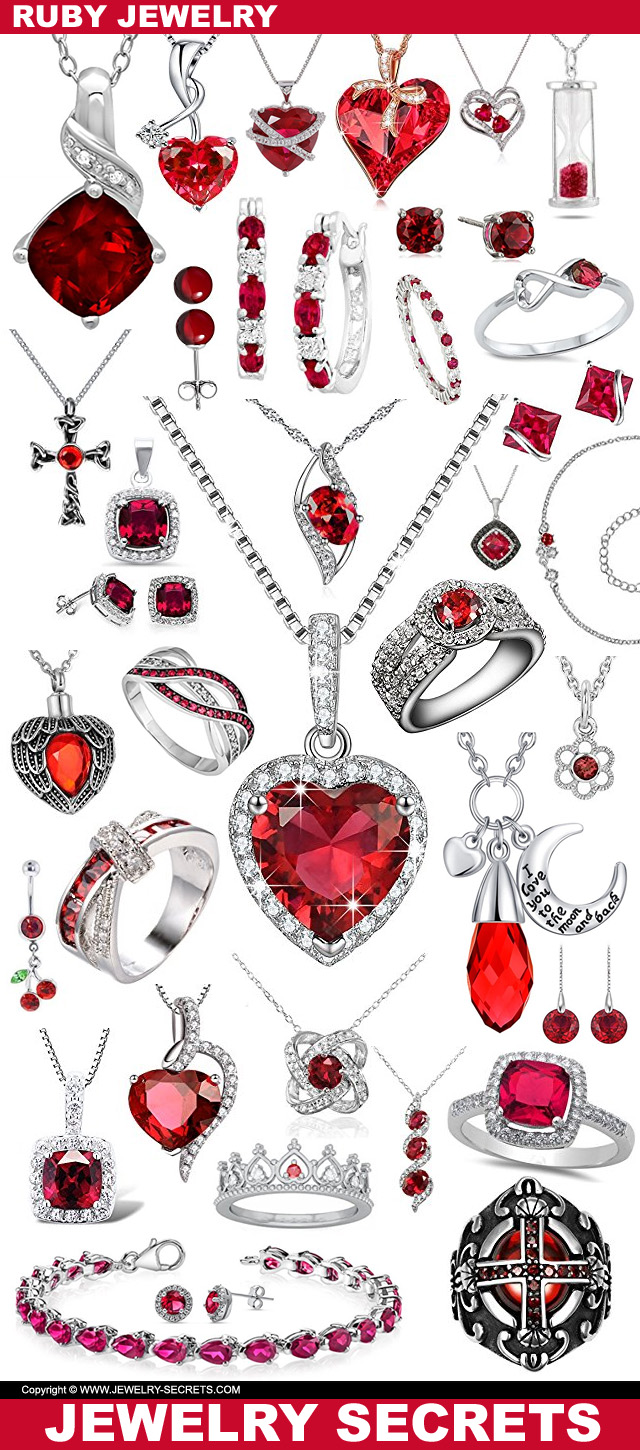 Ruby Gemstone Birthstone Jewelry For July