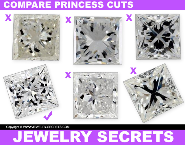 Compare Princess Cuts Visually For Symmetry And Color
