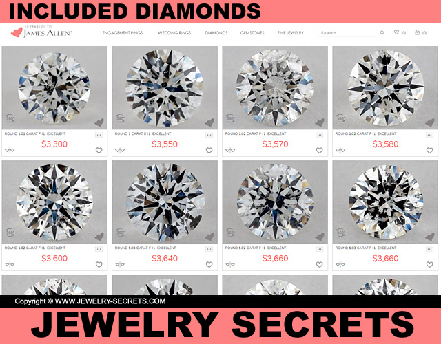 Included I Clarity Diamonds