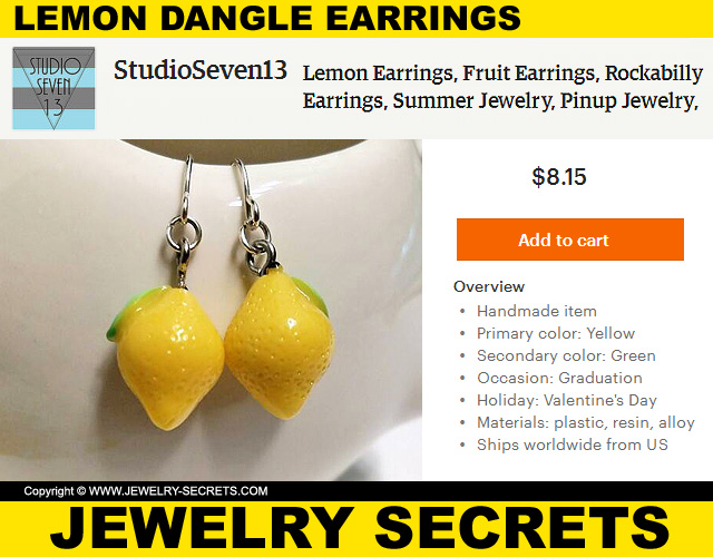 Lemon Dangle Earrings