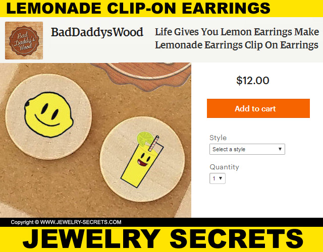 Lemonade Clip-On Earrings