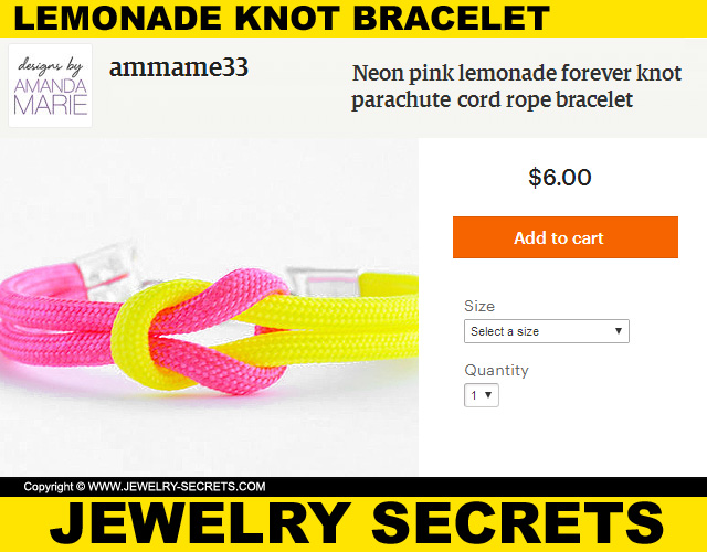 Lemonade Forever Knot Parachute Cord Bracelet