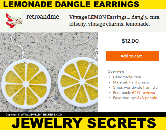 Lemonade-Slice-Dangle-Earrings