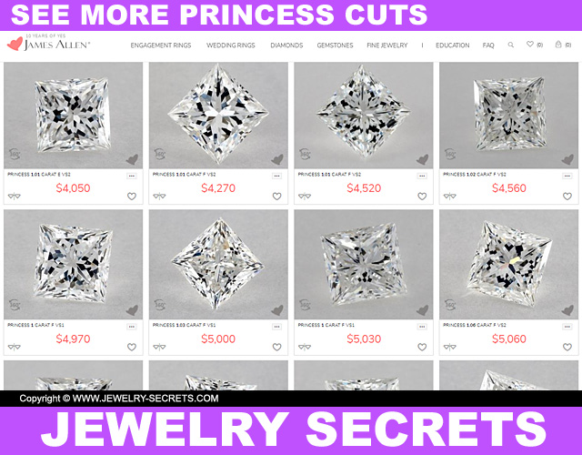 See More Princess Cut Diamonds Here