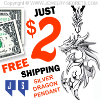 Silver Dragon Pendant Just Two Dollars Free Shipping