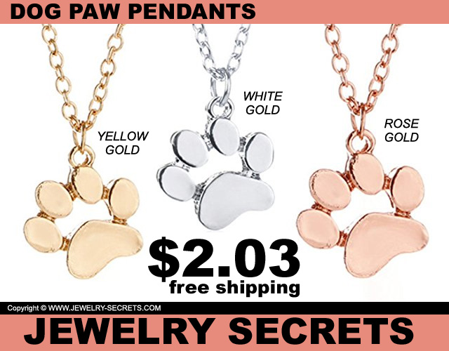 Dog Paw Pendants Just Two Dollars And Three Cents Free Shipping