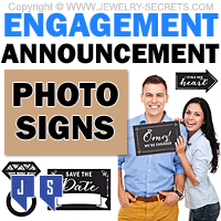 Engagement Wedding Announcement Photo Prop Booth Signs