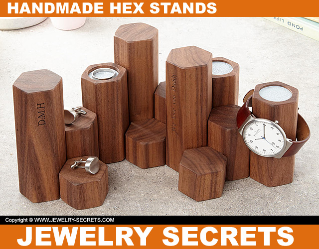 Handmade Jewelry Watch Hex Stands Handmade Jewelry Watch Hex Stands