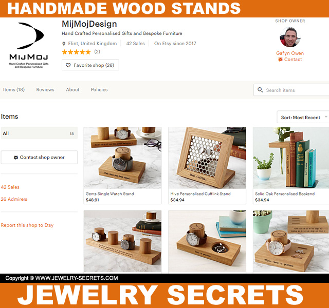 Handmade Wood Jewelry Watch Stands Handmade Wood Jewelry Watch Stands