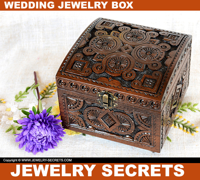 Incredible Hand Carved Wood Wedding Jewelry Boxes