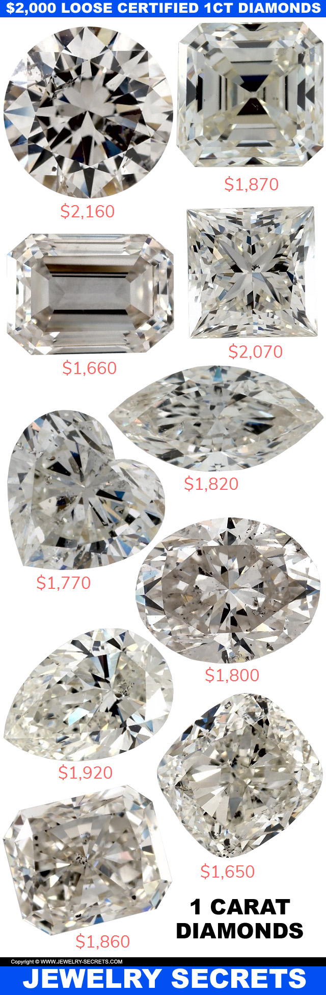 Loose Certified 1-00 Carat Diamonds For 2 Grand Or Less
