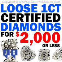 Loose Certified 1CT Diamonds For 2 Grand Or Less