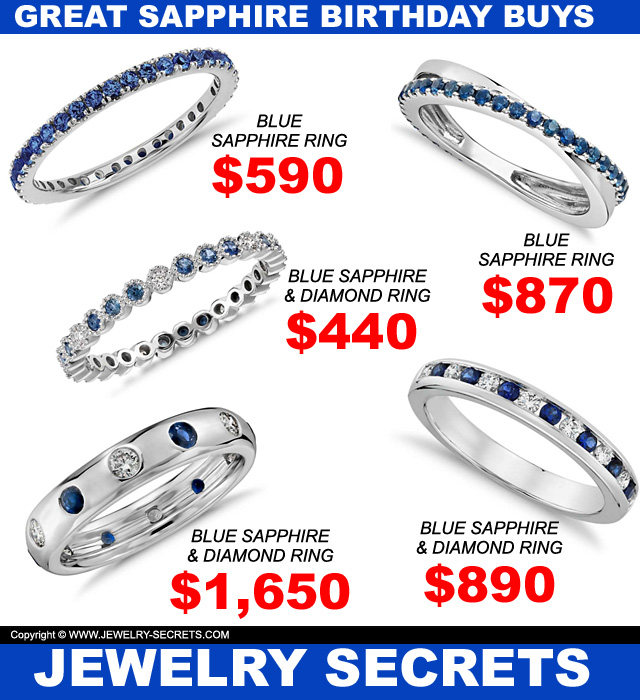 Sapphire Birthday Rings