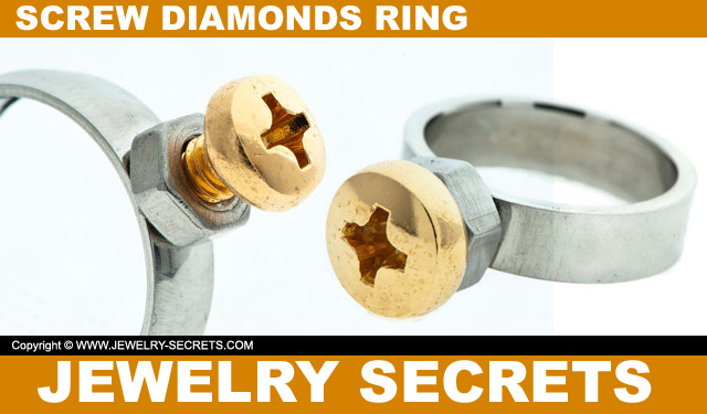 Screw Diamonds Engagement Ring