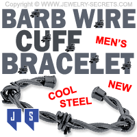 Barb Wire Cuff Steel Bracelet