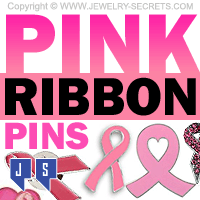 Breast Cancer Awareness Pink Ribbon Lapel Pins