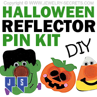 DIY Halloween Reflector Pin Kit For Kids
