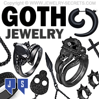 Goth Black Steel Black Diamonds Jewelry