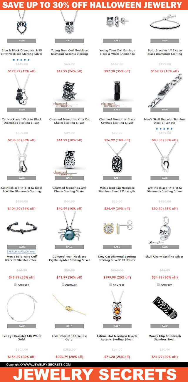 Happy Halloween Save Up To 30 Percent Off On Halloween Jewelry