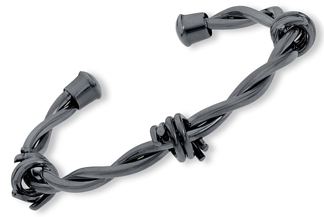 Mens Barb Wire Cuff Bracelet
