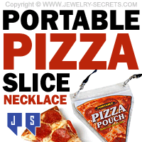 Portable Pizza Slice Pouch Necklace