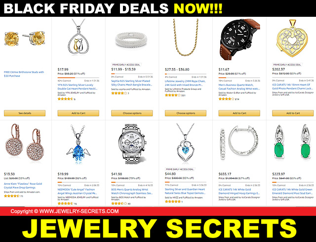 Black Friday 2017 Jewelry Deals NOW
