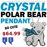 Crystal Polar Bear Pendant Necklace