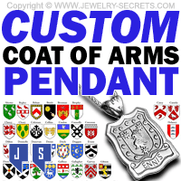 Custom Coat Of Arms Pendant Necklace