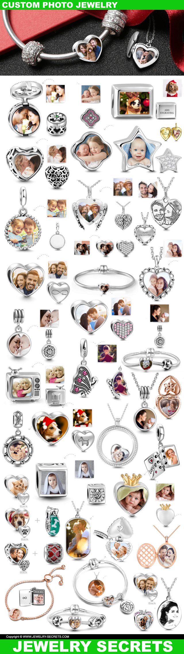 Custom Photo Jewelry You Create From Your Own Photographs