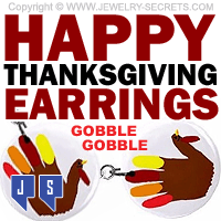 Happy Thanksgiving Turkey Earrings