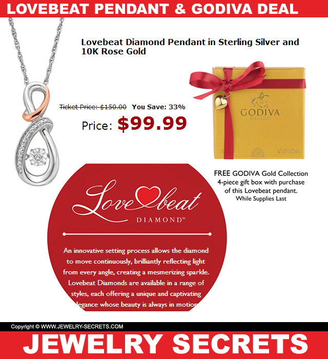 Lovebeat Pendant Plus Godiva Chocolate Black Friday Fred Meyer Jewelers Combo Deal