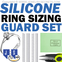 Silicone Ring Sizer Guard Set Polishing Cloth Scissors