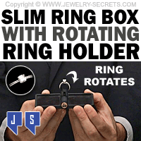 Slim Proposal Engagement Ring Box With Rotating Ring Holder