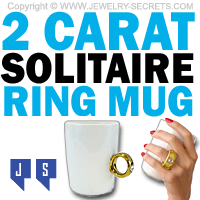 The 2 Carat Diamond Ring Solitaire Ring Mug Cup
