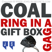 Coal Ring In A Gift Box Gag Prank Gift