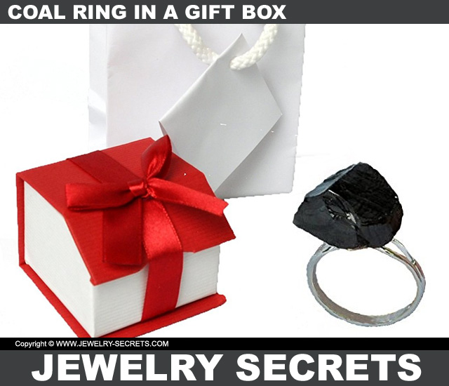 Coal Ring In A Gift Box Gag