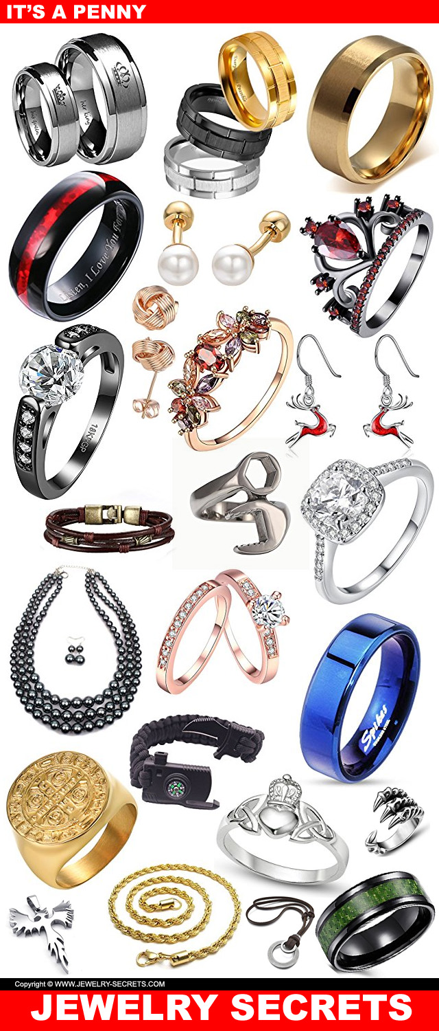 Jewelry Rings Bracelets Earrings Pendants All For One Penny