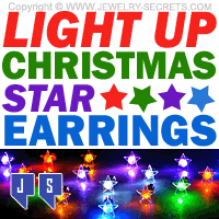 Light-Up Christmas Star Earrings