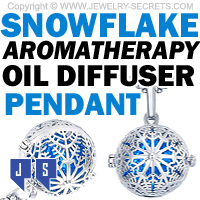 Snowflake Aromatherapy Essential Oil Diffuser Pendant Necklace