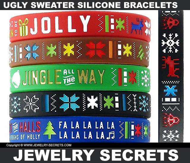 Ugly Christmas Sweater Silicone Rubber Bracelets