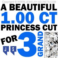 A Cheap 1 Carat Princess Cut Diamond For 3 Grand