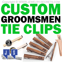 Custom Engraved Groomsmen Tie Clips And More